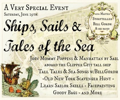 SOLD OUT A Special Mommy Poppins Event: Fun-Filled Historic Harbor Cruise with Master Storyteller Bill Gordh and his Banjo