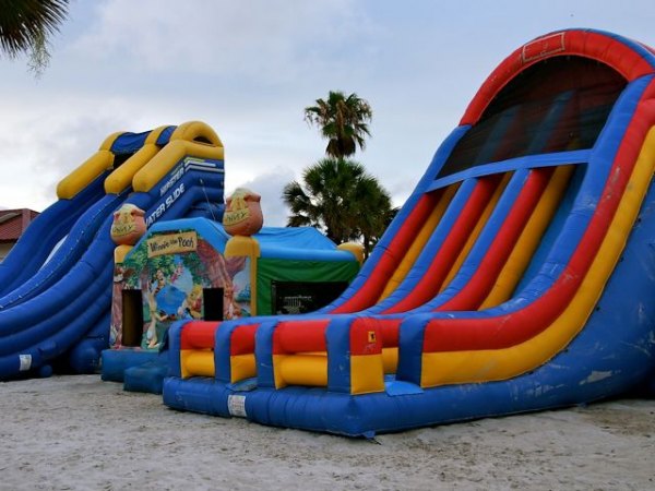 beach with inflatables near me