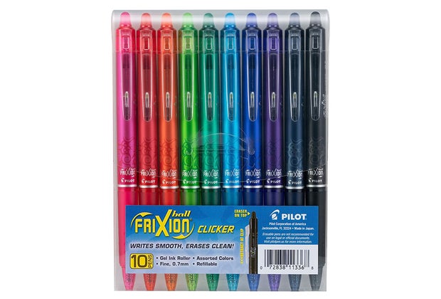 Not Your Usual Back-to-School Supplies List: Pilot FriXion Clickable Erasable Gel Pens