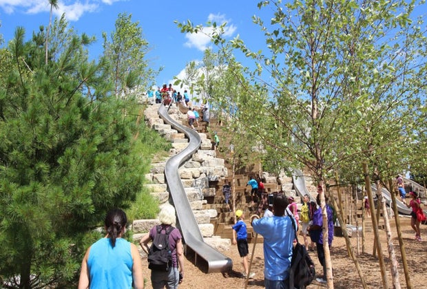 100 things to do in NYC with kids: Slide Hill on Governors Island