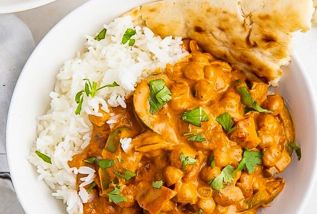 Tikka Masala made with chickpeas