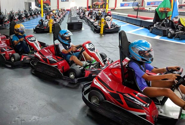 Indoor Birthday Party Places in Los Angeles: Go-Kart Racing