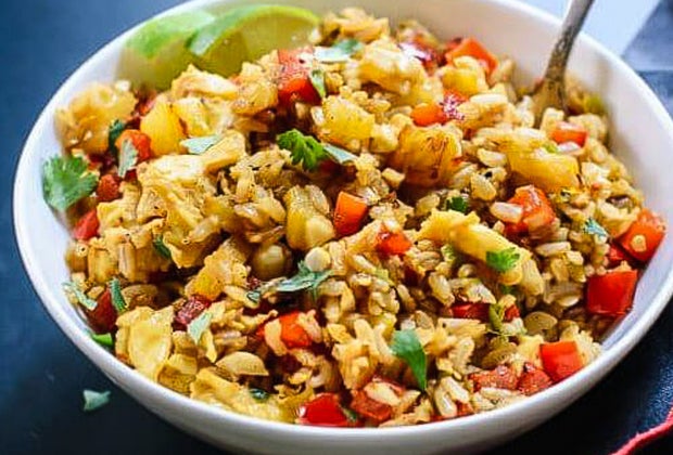 Pineapple fried rice can be a main dish