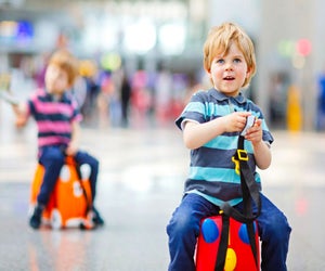 Travel luggage kids can ride on? Yes, please! 