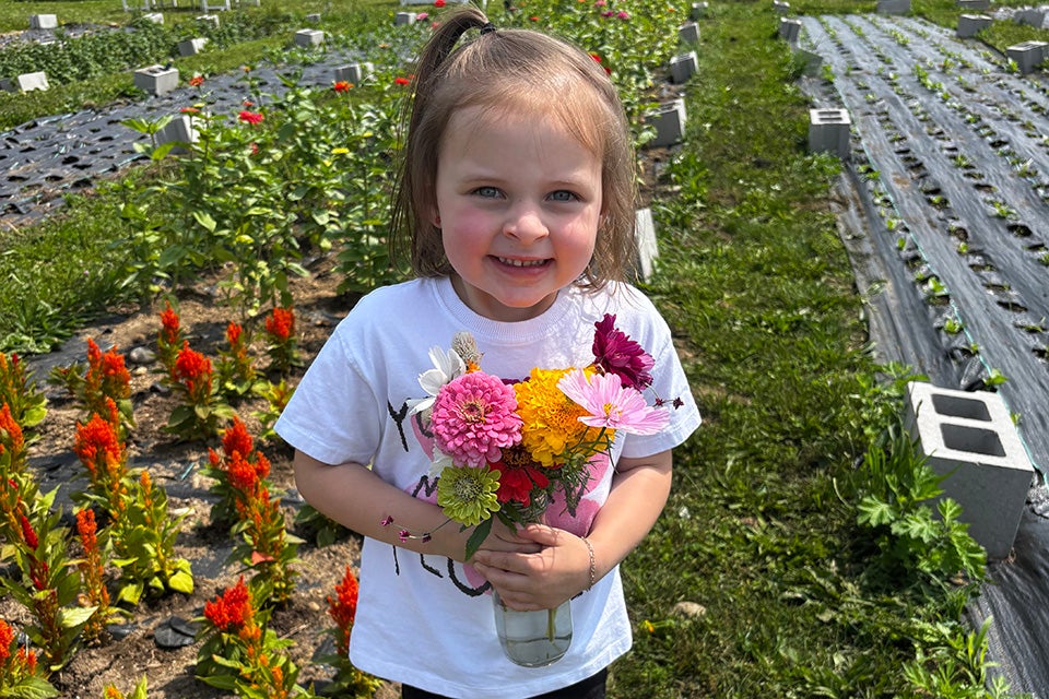 Create your own bouquet from over 100 varieties of blooms at Horton's Flower Farm. Photo courtesy of Horton's 