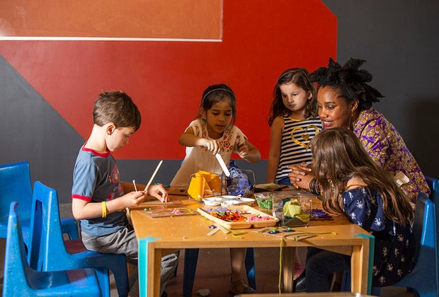 Best children's museums in NYC: The Brooklyn Children's Museum's Color Lab offers hands-on artmaking at one of the best children's museums in NYC