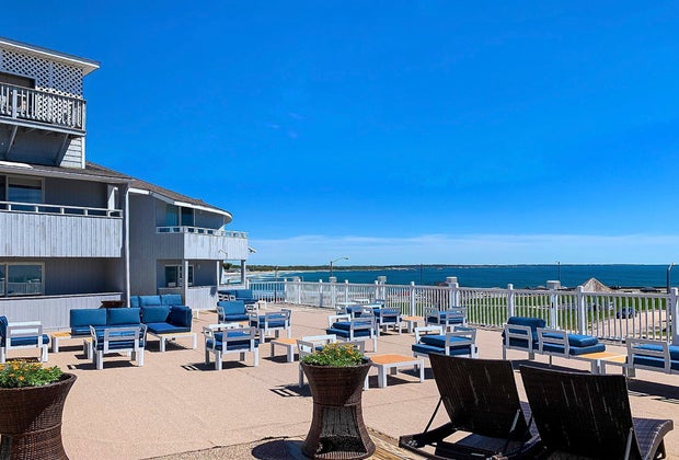 Image of Aqua Blue patio in Narragansett, RI.