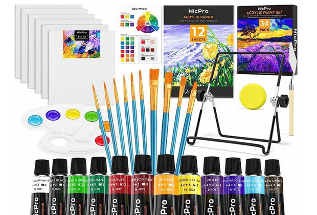 Loads of art supplies make for a fun party for creative kids. 