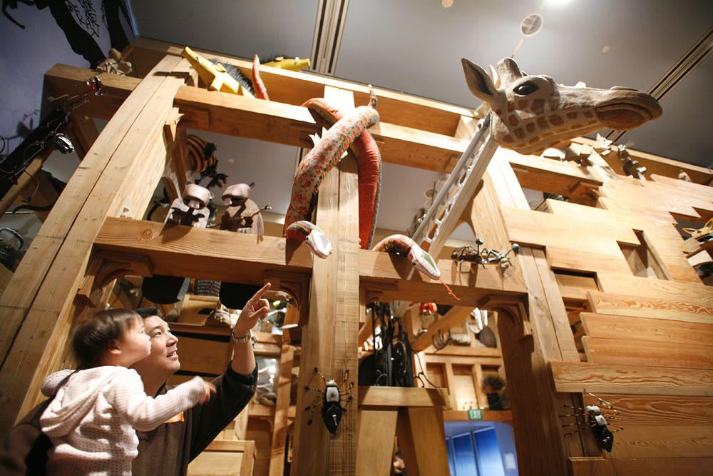 Explore an interactive Noah's Ark at the Skirball. Photo by Steve Cohn courtesy of Skirball Cultural Center