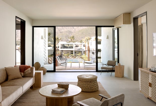 Wake up in the heart of Palm Springs with every family member in their own bedroom! Photo courtesy of the Drift Hotel