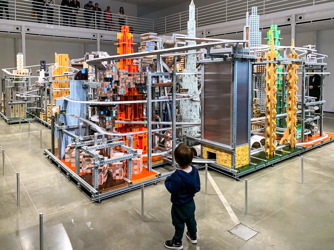 While LACMA rebuilds, kids can still watch Metropolis II for hours (and hours - it's mesmerizing!). Photo courtesy of LACMA