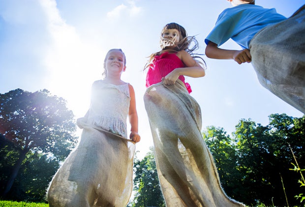 Brain Breaks for Kids: potato sack race