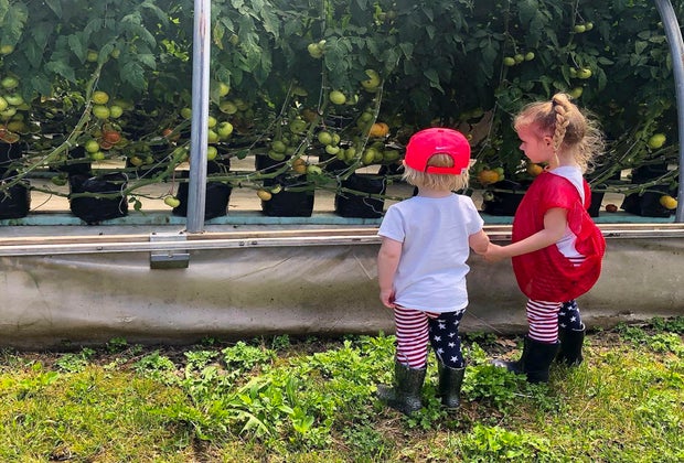 Image of kids on a farm - Best summer day trips from Connecticut.