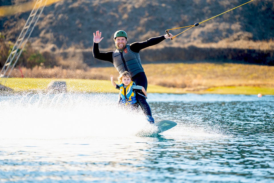 Water ski with dad at Terminus Wake Park! Photo courtesy of the park