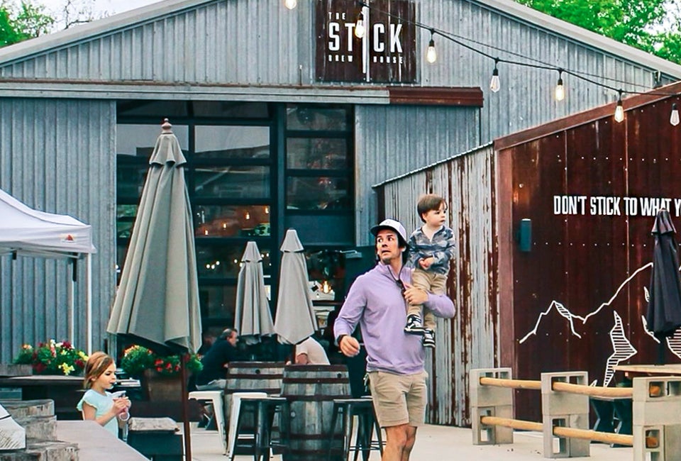 Family-Friendly Houston Breweries Where Kids Can Play, Too Houston's Walking Stick Brewing Company has plenty of outdoor space. Photo courtesy of the Walking Stick Brewing Company