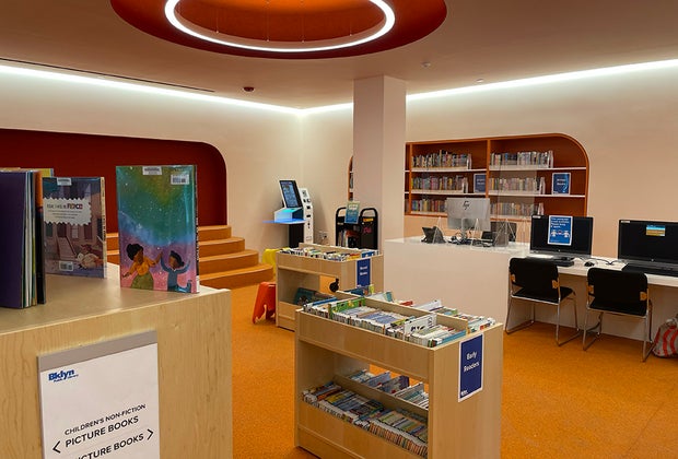 Children's section at the new Adam Street Library