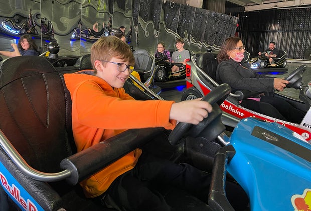 Ride the bumper cars at Adventureland