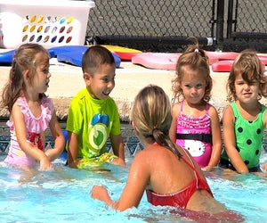 Summer fun AND learning including daily swim lessons at Apple Montessori Schools