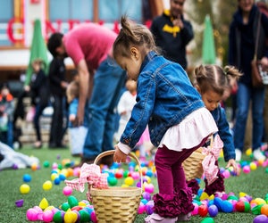 Grab a basket--it's time for the Hop-a-Long Easter Egg Hunt at Avalon in Alpharetta. Photo courtesy of Avalon