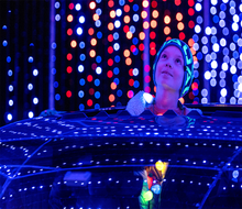 The dazzling Glow Light Show offers a leisurely drive through illuminated installations for all ages. Photo courtesy of the event