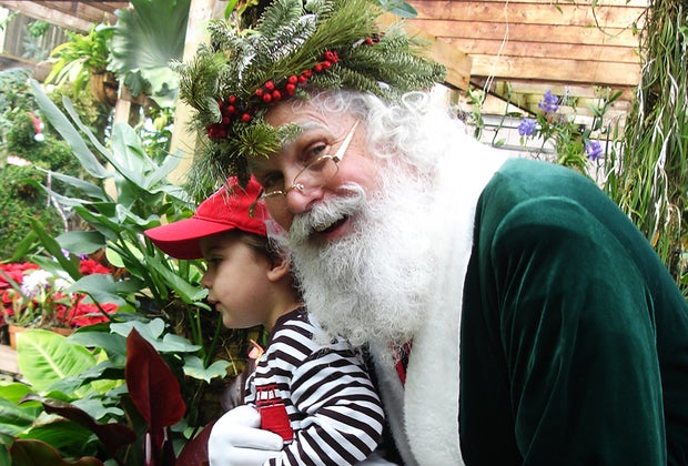 Snap a photo with Botanical St. Nick at the Atlanta Botanical Gardens.