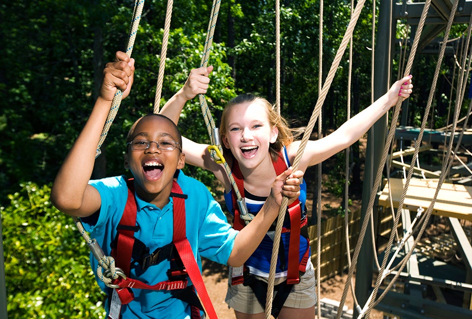 Stone Mountain Park: The Center of Outdoor Adventures During certain times of the year, families can venture to Stone Mountain Park's SkyHike--an all-ages ropes adventure course.