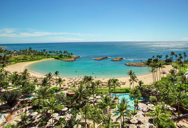 wide shot of Aulani Disney resort