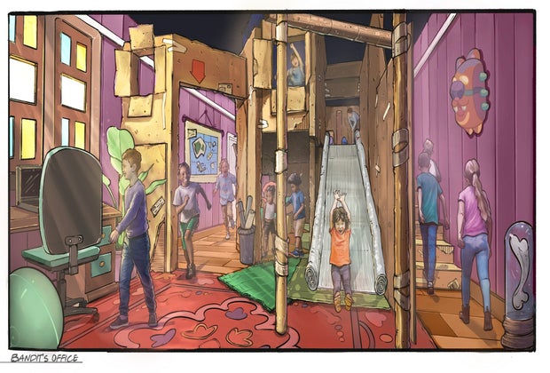 Bluey x CAMP: climb, slide, repeat. 