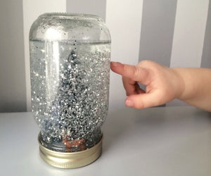 A little glitter creates a magical snow globe.