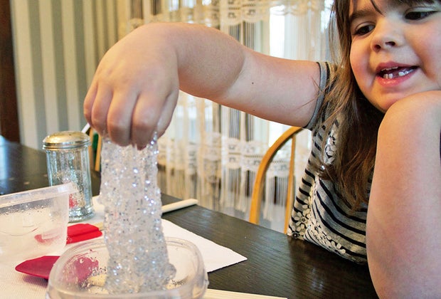 glitter slime is never boring for kids