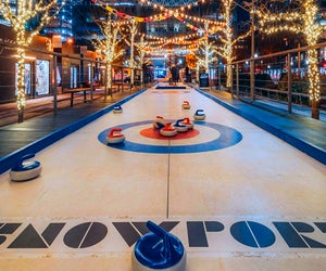 See how bright the season shines at these free holiday events in Boston. Snowport photo courtesy of the Boston Seaport.