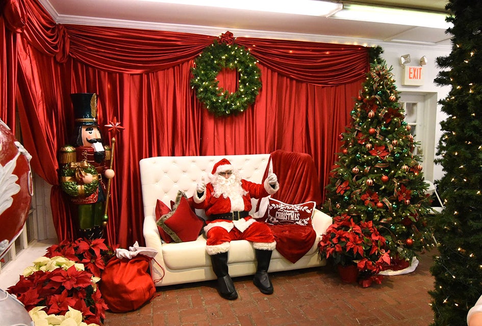 Santa is hanging at the Milleridge Inn this December. Photo courtesy of Milleridge Inn