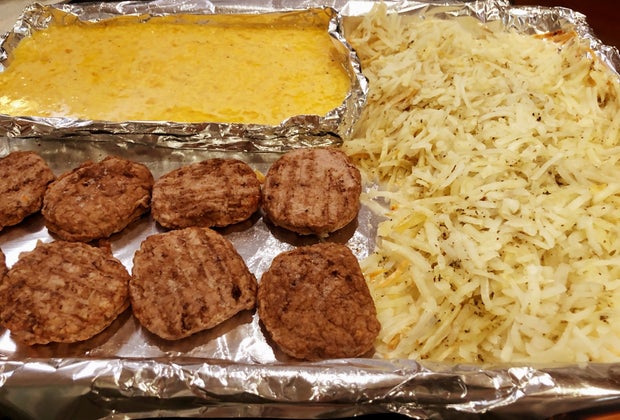 Breakfast is served any time of the day with this easy sheet pan recipe.