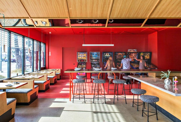 Button Mash is a restaurant in Los Angeles where kids can play while parents eat