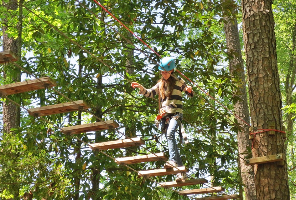 Every step matters at TreeTop Adventure & Ziplines at Callaway Gardens. Photo by Bill Leffler