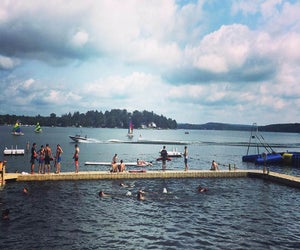 The all-boys Camp Awosting sits on Bantam Lake and offers 40+activities to enjoy daily. Photo courtesy of the camp