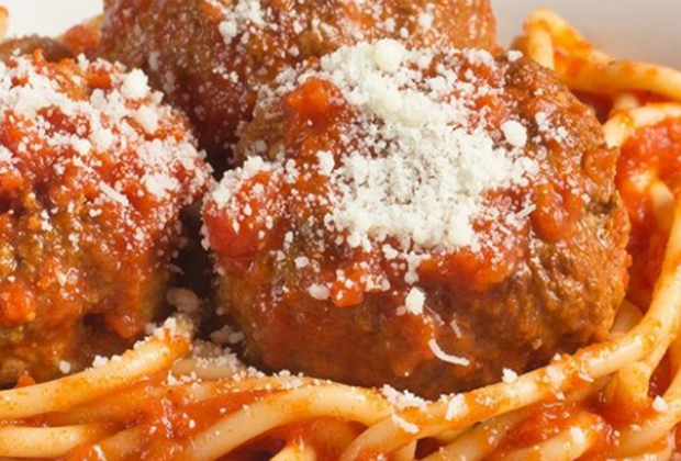 spaghetti and meatballs at Capuano.