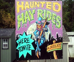 Get spooked on a haunted hayride at A. Casola Farms. Photo courtesy of the farm