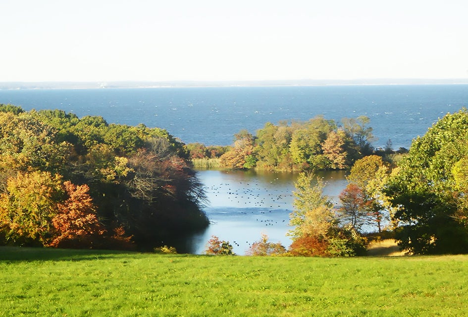 On a clear day, visitors to Caumsett State Park can glimpse across Long Island Sound to the Connecticut  coastline.