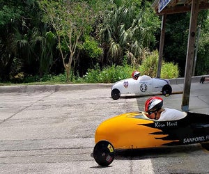 The competition is keen at the Central Florida Soap Box Derby. Photo courtesy of the derby