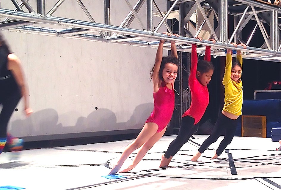 At Streb's Kids Fly class, participants learn at their own pace. 