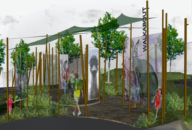 Artist rendering of the Australian Outback exhibit coming soon to the Santa Barbara Zoo