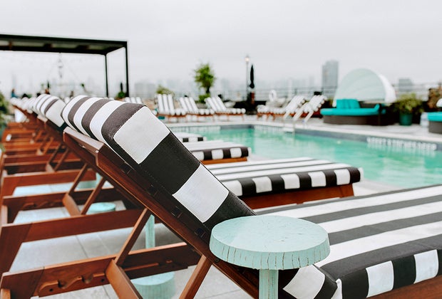 Rooftop pool in NYC The Williamsburg Hotel