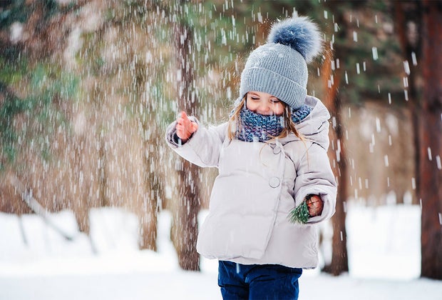 Mohonk Mountain House Girl in snow Cross-Country Skiing Near NYC
