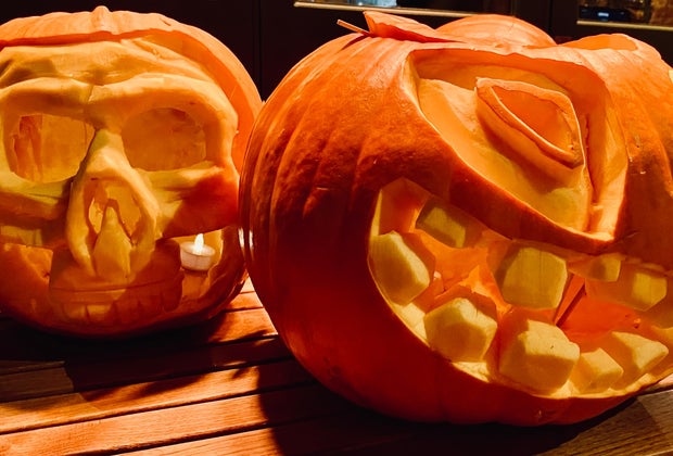 Image of jack-o'-lanterns - Best Halloween neighborhood decorations in Boston