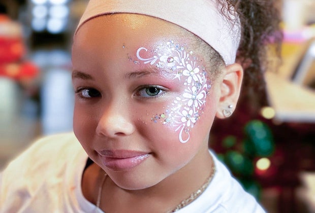 Curly and Daisy face painting