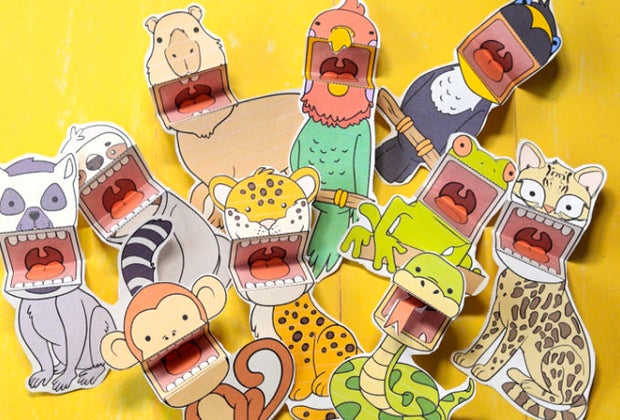 Printable finger puppets for kids