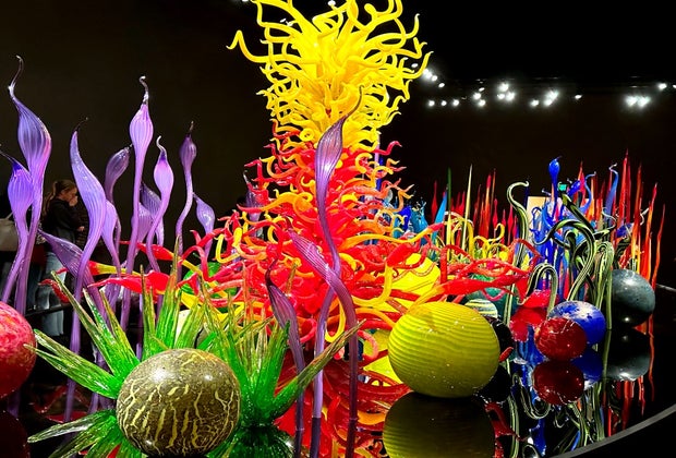 The glass sculptures at Chihuly Garden and Glass are otherworlds and will entrance the whole family.