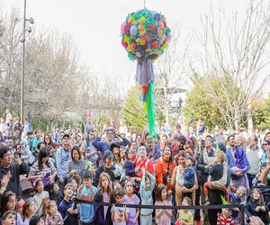 Come to the Rory Meyers Children's Adventure Garden at the Dallas Arboretum for a Noon Year's Eve ball drop, bubble dance party, and winter STEM activities. Photo courtesy of the arboretum