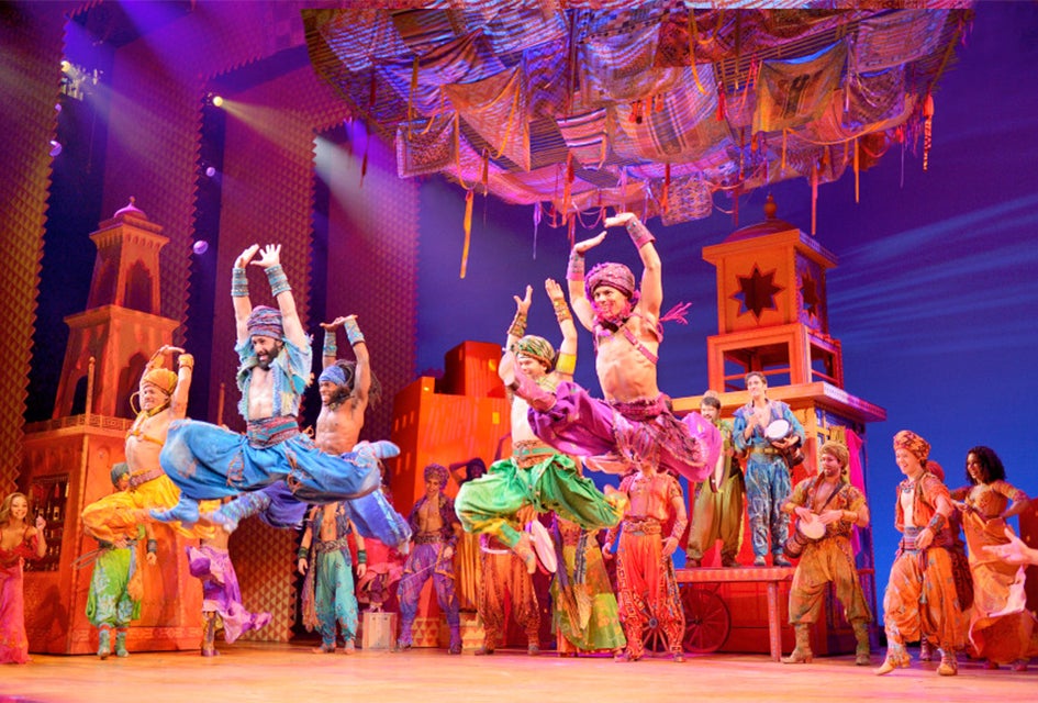 Disney On Broadway has released a new instructional video teaching fans how to dance the opening number “Arabian Nights” (above) from Aladdin. Photo by Deen Van Meer
